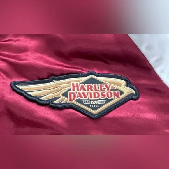 120th Anniversary Harley-Davidson 1903-2023 Women’s Red and White Jacket- NWT - Picture 5 of 16